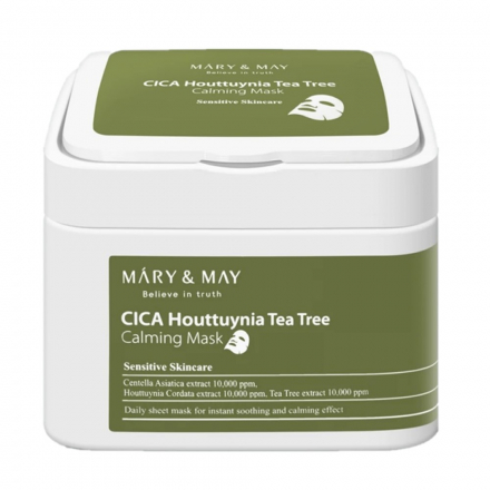 Тканевые маски успокаивающие Mary&amp;May Cica Houttuynia Tea Tree Calming Mask