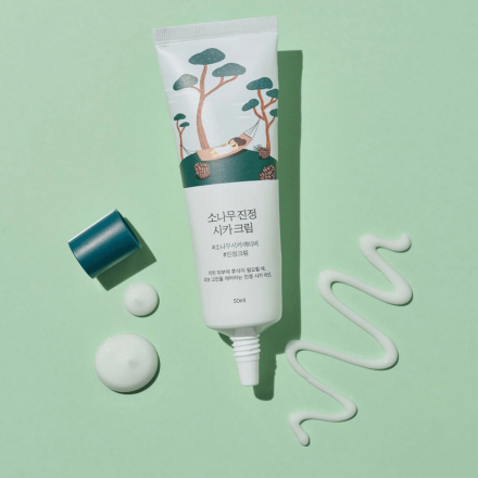 Крем с экстрактами сосны и центеллы для проблемной кожи лица Round Lab Pine Calming Cica Cream