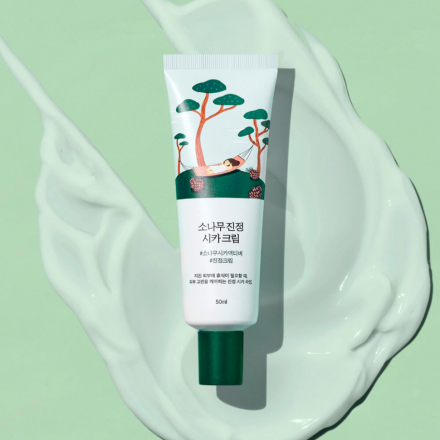 Крем с экстрактами сосны и центеллы для проблемной кожи лица Round Lab Pine Calming Cica Cream