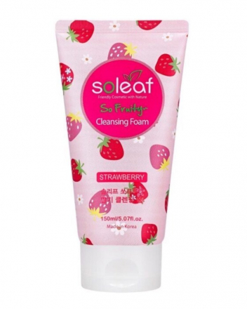 Пенка для лица очищающая с клубникой SOLEAF So Fruity Cleansing Foam