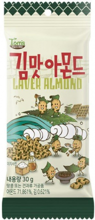 Миндаль обжаренный со  вкусом морской капусты  "Laver Almond"