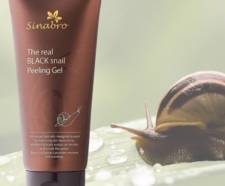 Пилинг для лица с экстрактом черной улитки SINABRO The Real Black Snail Peeling Gel