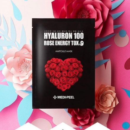 Тканевая маска с экстрактом розы Medi-Peel Hyaluron 100 Rose Energy Tox