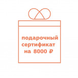 Подарочный сертификат на 8000 руб
