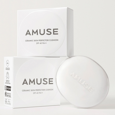 Кушон с полуматовым финишем Amuse Ceramic Skin Perfector Cushion 01 Porcelain