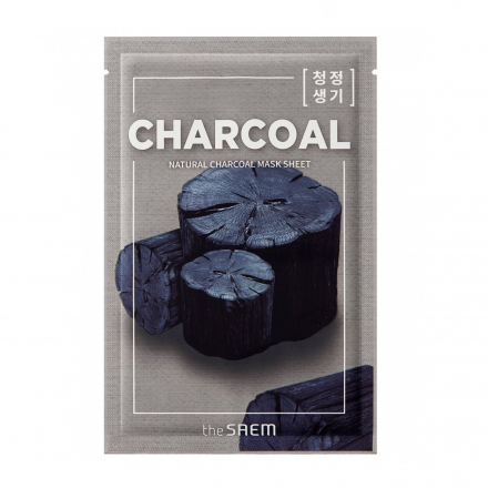 Маска тканевая с древесным углем The Saem Natural Charcoal Mask Sheet