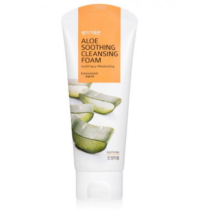 Пенка для умывания с алоэ успокаивающая Kwailnara Aloe Soothing Cleansing Foam