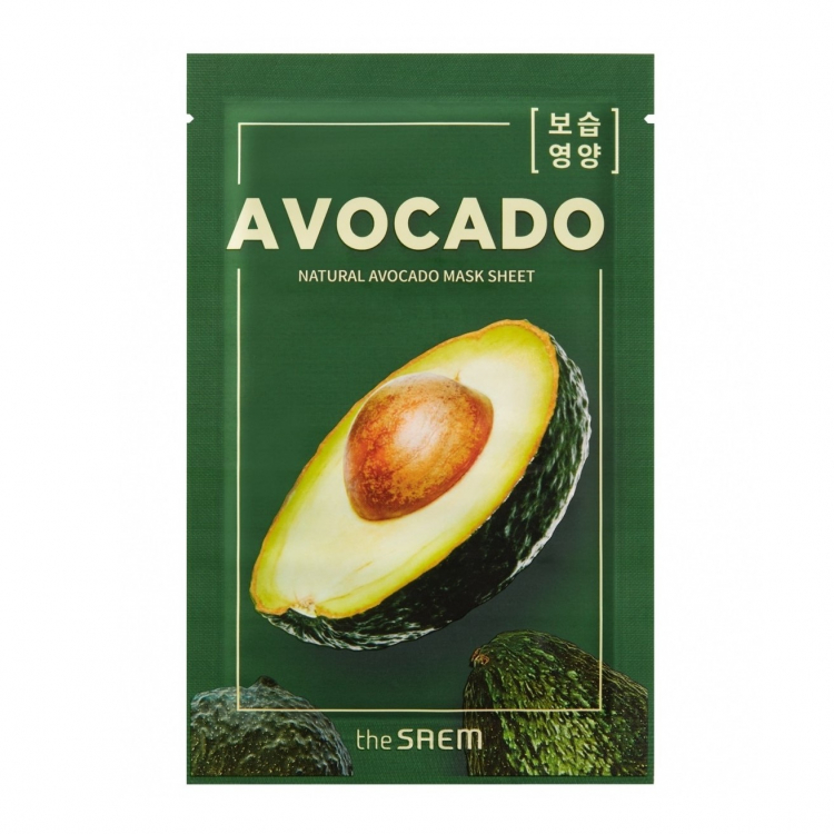 Маска тканевая с экстрактом авокадо The Saem Natural Avocado Mask Sheet