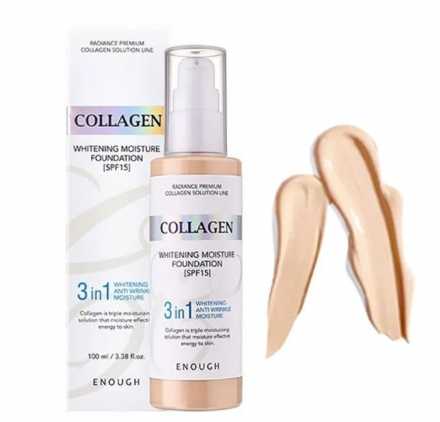 Тональный крем 3 в 1 Enough Collagen Whitening Moisture Foundation № 21 