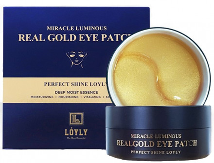 Патчи для глаз с пептидами и золотом Loyly Miracle Luminous Real Gold Eye Patch