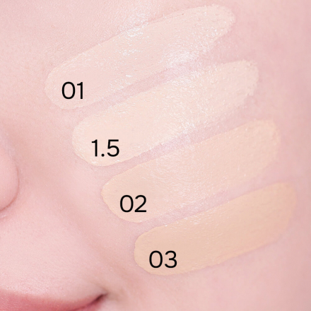 Кушон с сияющим финишем Amuse Dew Power Vegan Cushion SPF50+ PA++++ 01 Pure