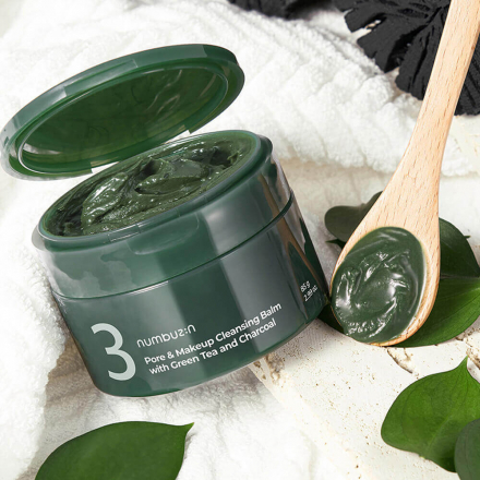Бальзам очищающий Numbuzin No.3 Pore &amp; Makeup Cleansing Balm with Green Tea and Charcoal