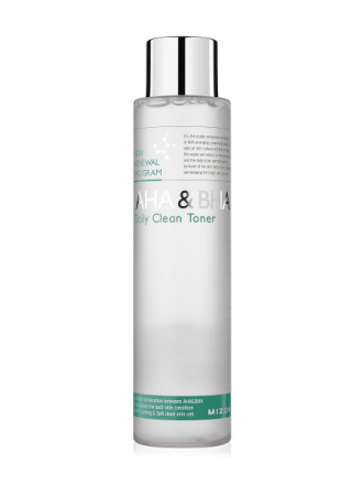 Тонер очищающий и обновляющий для лица с АНА и ВНА кислотами MIZON Aha&amp;BHA Daily Clean Toner