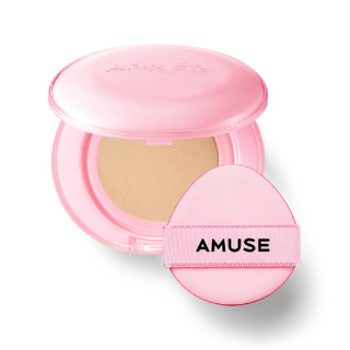 Кушон с сияющим финишем Amuse Dew Power Vegan Cushion SPF50+ PA++++ 02 Healthy