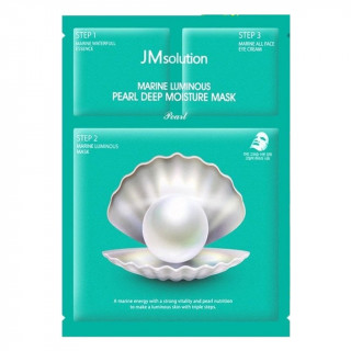 Трехшаговый набор для лица для сияния кожи Jmsolution Marine Luminous Pearl Deep Moisture Mask