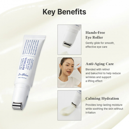 Крем для век массажный с ретинолом Dr Althea Retinol Flat Iron Eye Roller