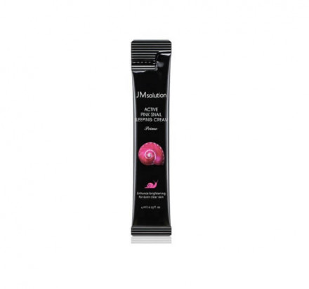 Маска ночная для лица обновляющая с муцином улитки Jmsolution Active Pink Snail Sleeping Cream Prime