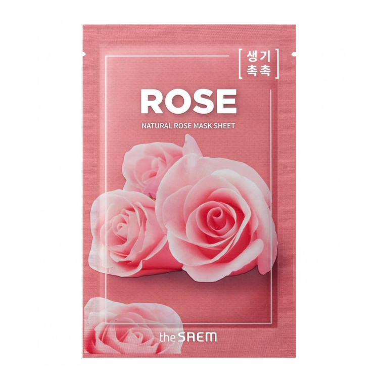 Маска тканевая с экстрактом розы The Saem Natural Rose Mask Sheet