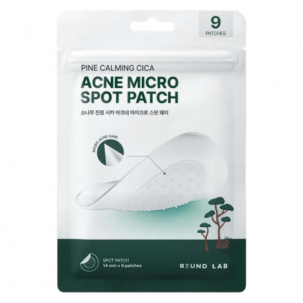 Патчи от прыщей с микроиглами Round Lab Pine Calming Cica Acne Micro Spot Patch