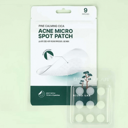 Патчи от прыщей с микроиглами Round Lab Pine Calming Cica Acne Micro Spot Patch