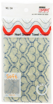 Мочалка для душа Sung Bo Cleamy Clean&amp;Beauty Heart Shower Towel 