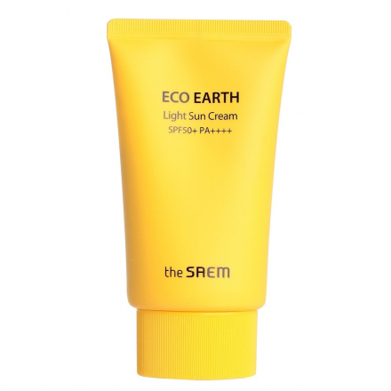 Крем солнцезащитный для лица The Saem Eco Earth Light Sun Cream SPF 50+ PA++++