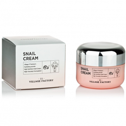 Крем для лица увлажняющий с муцином улитки VILLAGE 11 FACTORY Snail Cream