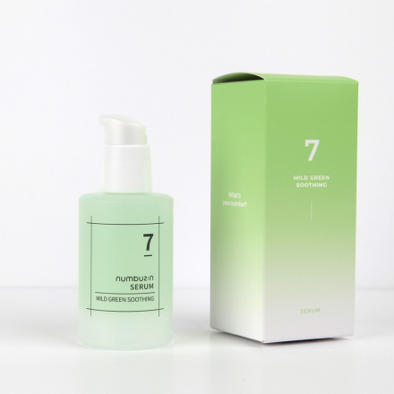 Сыворотка для лица успокаивающая глубокоувлажняющая Numbuzin No.7 Mild Green Soothing Serum