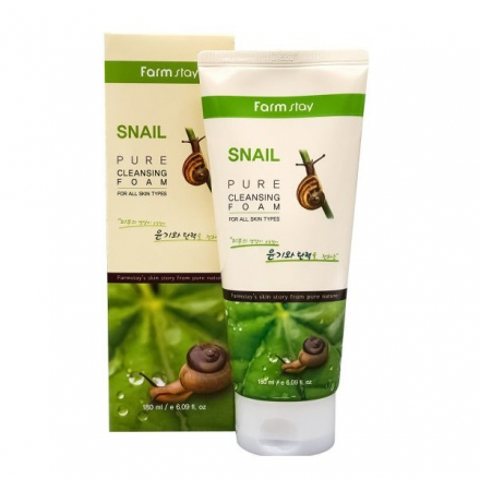 Пенка для лица очищающая с муцином улитки FarmStay Snail Pure Cleansing Foam
