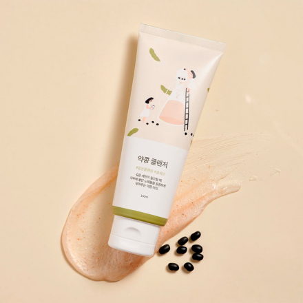 Пенка-скраб для умывания питательная с соей Round Lab Soybean Cleanser