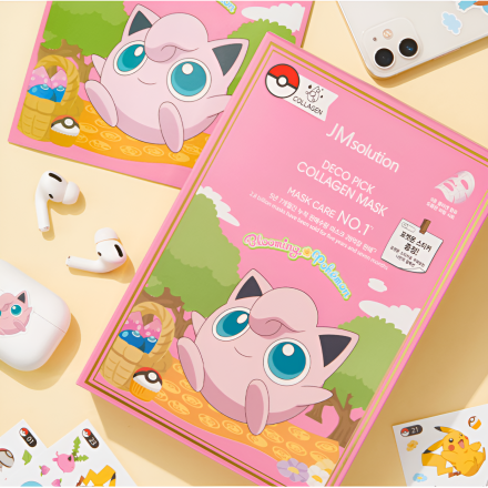 Тканевая маска увлажняющая с коллагеном JMsolution Deco Pick Collagen Mask Pokemon