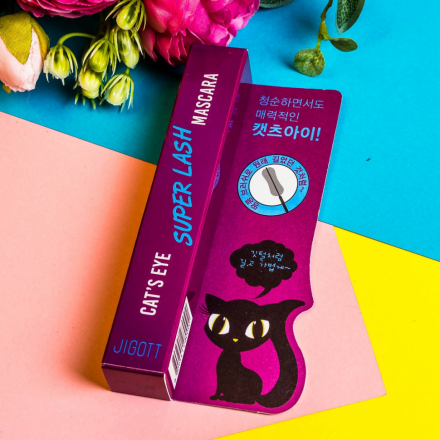 Тушь для ресниц Удлинение Jigott Cat's Eye Super Lash Mascara