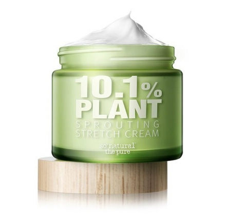 Крем для лица органический увлажняющий с ростками пшеницы SO NATURAL 10.1% Plant Sprouting Stretch Cream