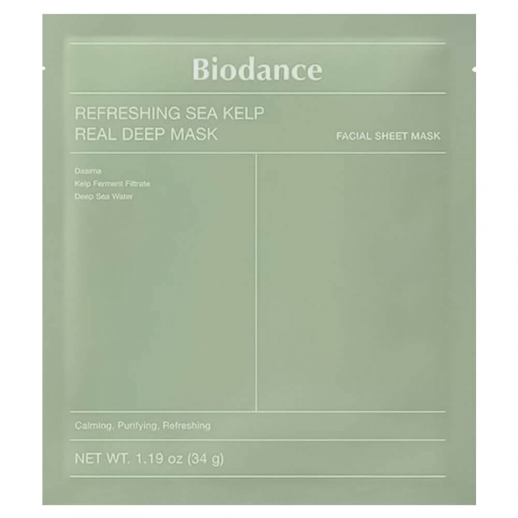 Гидрогелевая маска успокаивающая с водорослями Biodance Refreshing Sea Kelp Real Deep Mask