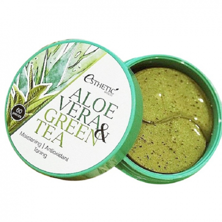 Патчи для глаз гидрогелевые Алоэ и зелёный чай Esthetic House Aloe Vera&amp;Green Tea Hydrogel Eye Patch