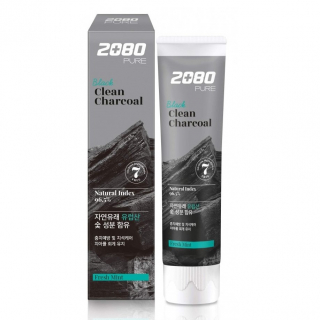 Зубная паста отбеливающая с углём и мятой Aekyung 2080 Black Clean Charcoal