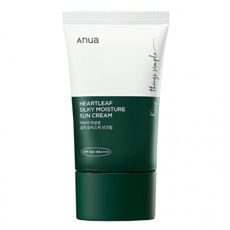 Солнцезащитный крем успокаивающий Anua Heartleaf Silky Moisture Sun Cream