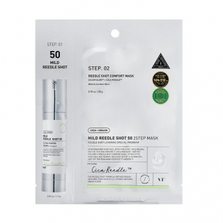 Маска деликатная двухфазная с микроиглами VT Cosmetics Mild Reedle Shot 50 2Step Mask