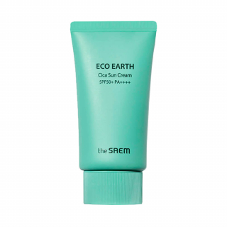 Крем солнцезащитный для чувствительной кожи The Saem Eco Earth Cica Sun Cream Spf 50+ Pa++++ 
