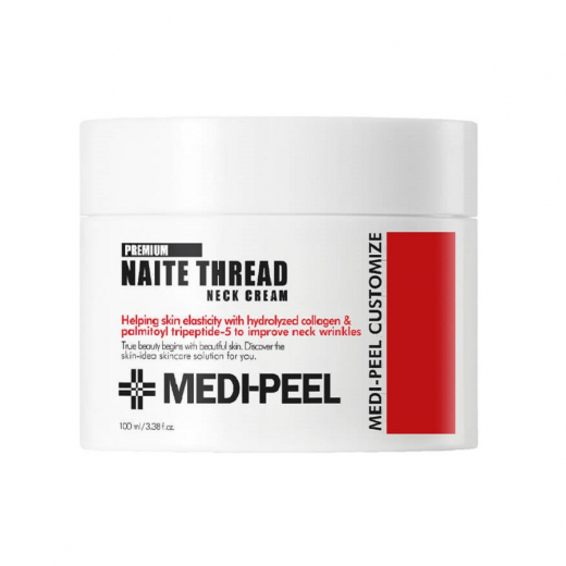 Крем для шеи подтягивающий с пептидным комплексом Medi-Peel Naite Thread Neck Cream — 