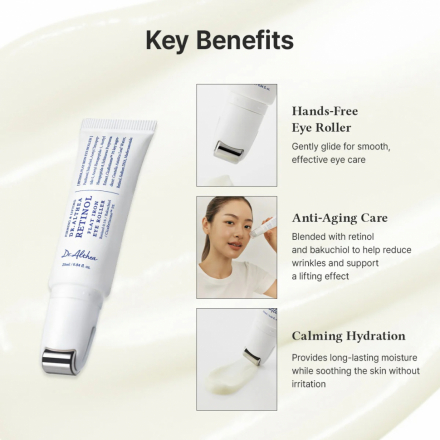 Крем для век массажный с ретинолом Dr Althea Retinol Flat Iron Eye Roller