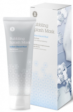 Сплэш - маска для лица очищающая пузырьковая глиняная Индейская ледяная глина Bubbling Splash Mask Indian Glacial Mud 