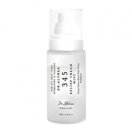 Мист для лица успокаивающий с гидролатом риса и пантенолом Dr Althea 345 Relief Cream Mist