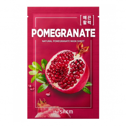 Маска тканевая с экстрактом граната The Saem Natural Pomegranate Mask Sheet