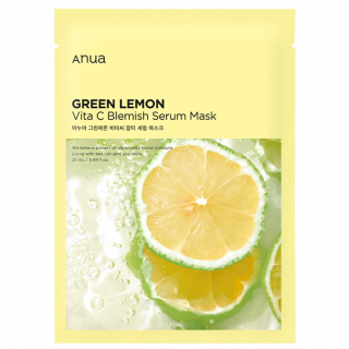 Тканевая маска осветляющая Anua Green Lemon Vita C Blemish Serum Mask