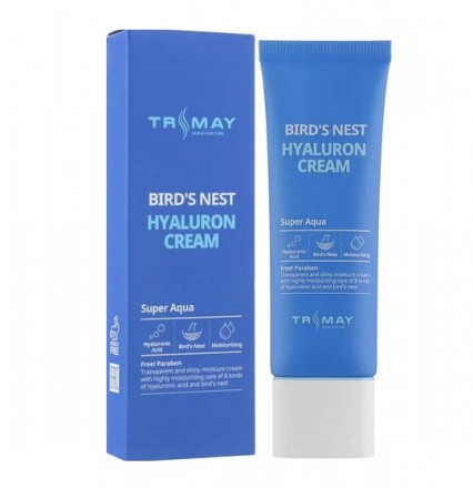 Крем для лица с гиалуроновой кислотой и экстрактом ласточкиного гнезда Trimay Hyalurone Bird&#039;s Nest Cream