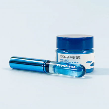 Бальзам для губ увлажняющий с аппликатором Round Lab Birch Juice Moisturizing Lip Balm+Brush Set