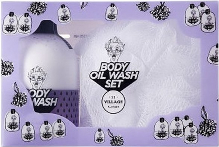 Набор для душа гель-масло+мочалка RELAX-DAY BODY OIL WASH SET