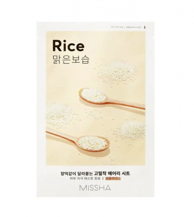 Маска для лица с экстрактом риса MISSHA Airy Fit Sheet Mask Rice