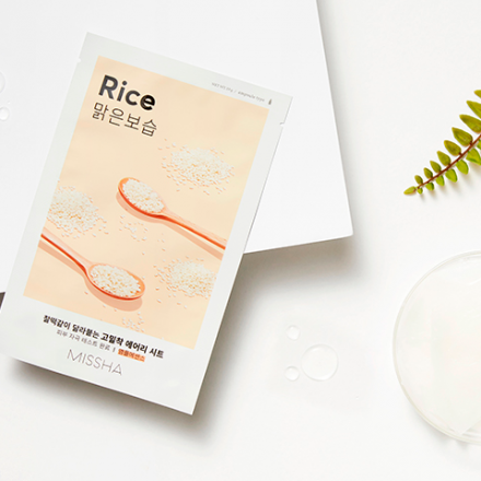 Маска для лица с экстрактом риса MISSHA Airy Fit Sheet Mask Rice